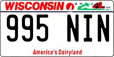 WI license plate 995NIN