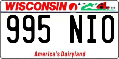 WI license plate 995NIO