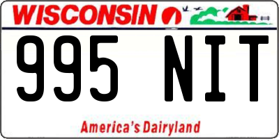 WI license plate 995NIT