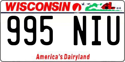 WI license plate 995NIU