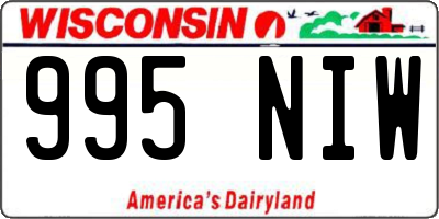 WI license plate 995NIW
