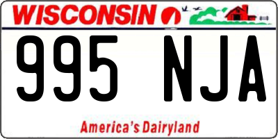 WI license plate 995NJA