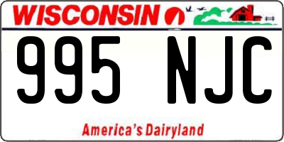 WI license plate 995NJC