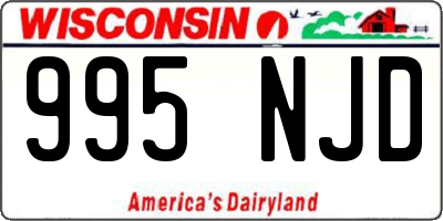 WI license plate 995NJD