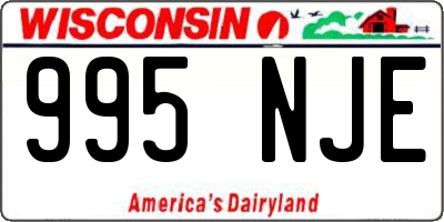 WI license plate 995NJE