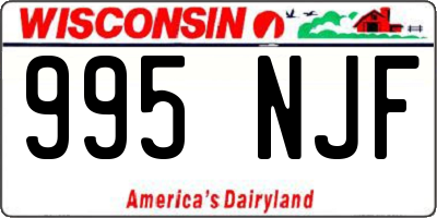 WI license plate 995NJF