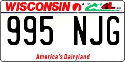 WI license plate 995NJG
