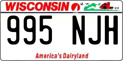 WI license plate 995NJH
