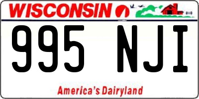 WI license plate 995NJI