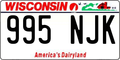 WI license plate 995NJK