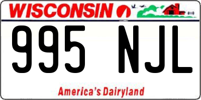 WI license plate 995NJL