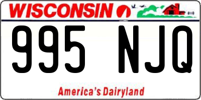 WI license plate 995NJQ