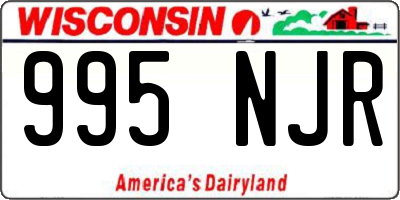 WI license plate 995NJR