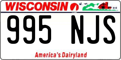 WI license plate 995NJS