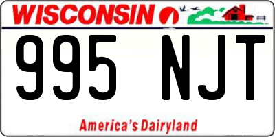 WI license plate 995NJT