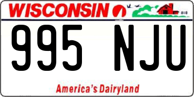WI license plate 995NJU