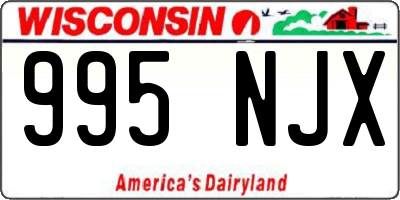 WI license plate 995NJX
