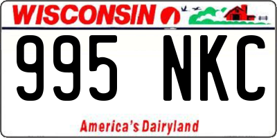 WI license plate 995NKC