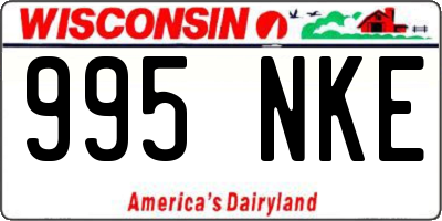 WI license plate 995NKE