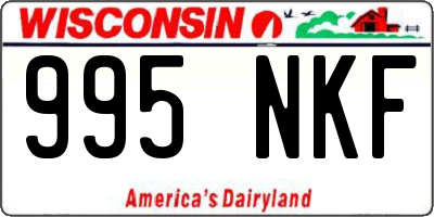 WI license plate 995NKF