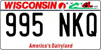 WI license plate 995NKQ