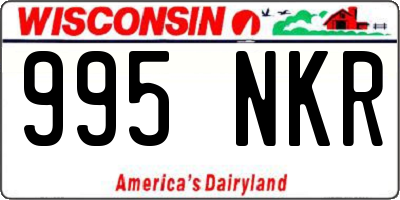 WI license plate 995NKR