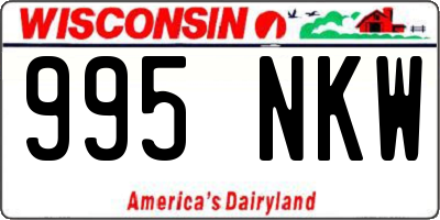 WI license plate 995NKW