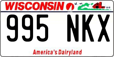 WI license plate 995NKX