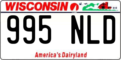WI license plate 995NLD