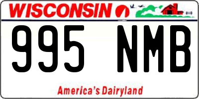 WI license plate 995NMB