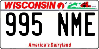 WI license plate 995NME