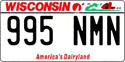 WI license plate 995NMN