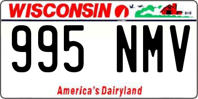 WI license plate 995NMV