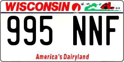WI license plate 995NNF