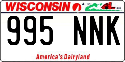 WI license plate 995NNK