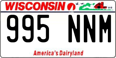 WI license plate 995NNM