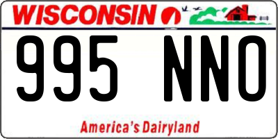 WI license plate 995NNO
