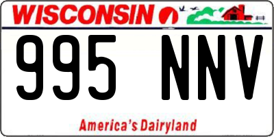 WI license plate 995NNV