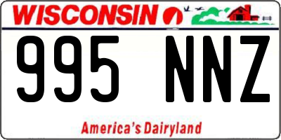 WI license plate 995NNZ