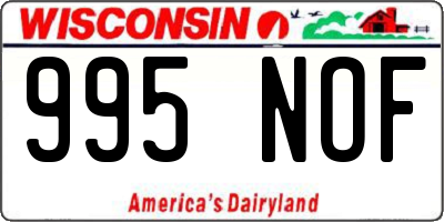 WI license plate 995NOF