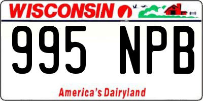 WI license plate 995NPB
