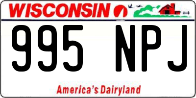 WI license plate 995NPJ