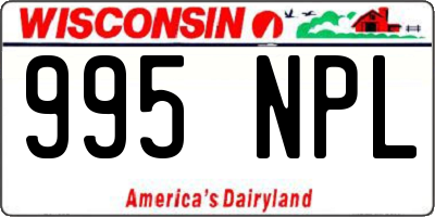 WI license plate 995NPL