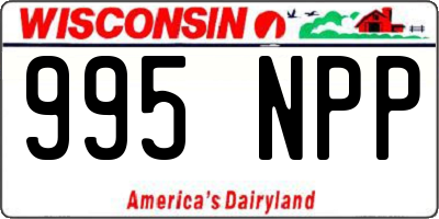 WI license plate 995NPP