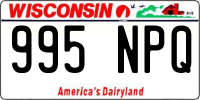 WI license plate 995NPQ