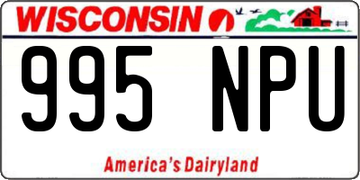 WI license plate 995NPU