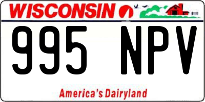 WI license plate 995NPV