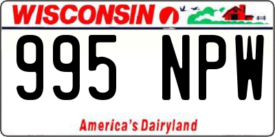 WI license plate 995NPW
