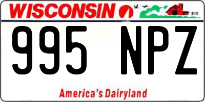 WI license plate 995NPZ