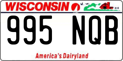 WI license plate 995NQB